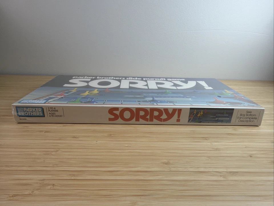 1972 Parker Brothers SORRY Board Game No. 0390 Vintage New Sealed Slide Pursuit - Image 2 of 4