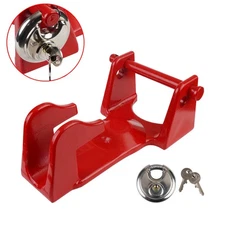 Gooseneck Trailer Hitch Lock with Key Gooseneck Lock Coupler Trailer Lock Red ∣