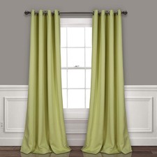 Lush Decor Insulated Grommet Blackout Window Curtain Panels 52x108" Sage Pair