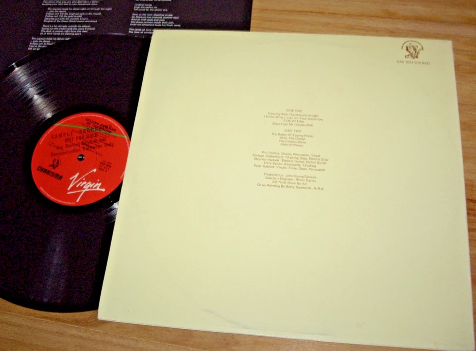 GENESIS *OZ PROMO & Insert 12" LP ' SELLING ENGLAND BY THE POUND ' 1985 EXC - Image 2 of 4