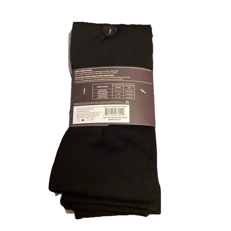 MALLAS TIMBERLAND 2 Pr negras/bronceadas forradas de vellón sin pies para mujer MEDIANAS/GRANDES NUEVAS Foto 2 de 4