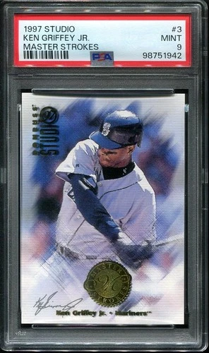 1997 Ken Griffey Jr. Donruss Studio Master Strokes /2000 #3 Mariners PSA 9