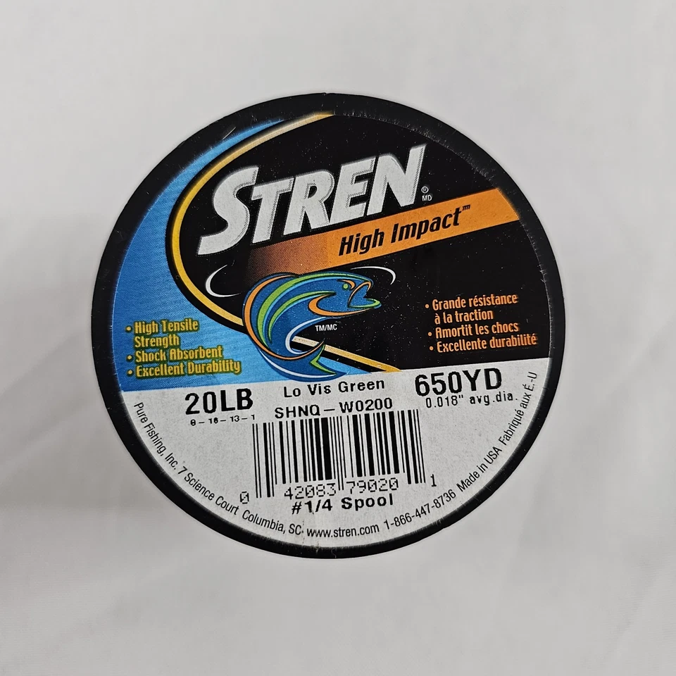 Stren High Impact Monofilament Fishing Line 20lb 650yd 1/4# Spool Low Vis Green  - Image 2 of 4