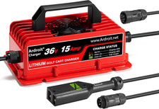 36V Lithium Battery Charger, 43.8V 15A Fast Charging for Golf Cart, IP67 Waterpr