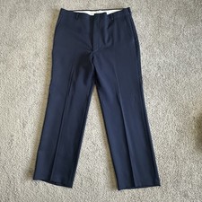 Vtg Sears Sportswear Mens Dress Pants Navy Blue 36 30 Perma Prest Regular Fit