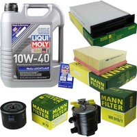 Mann Inspektionspaket 5L Liqui Moly 10W-40 FüR Renault Megane II Kombi 1.5