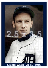 Skeeter Webb - 1946 Detroit Tigers - choose a style - colorized print