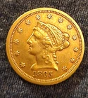 1865 $2.50 Gold Quarter Eagle San Francisco Mint Coin
