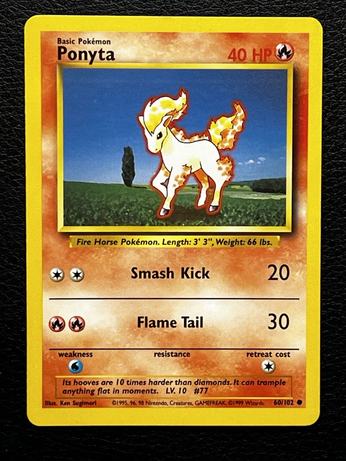 PONYTA - 60/102 - Base Set - Pokemon Card - NM
