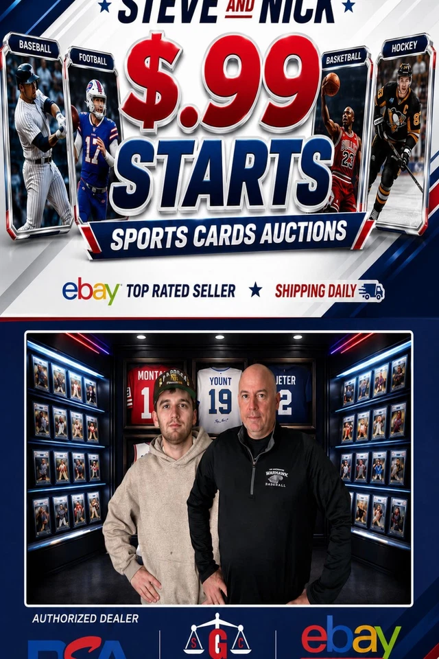 Steve and Nick start .99 Auctions for Singles, Lots, PSA Slabs, Packs, etc.