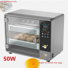 50W Fully Automatic Egg Incubator Egg Hatching Brooder Auto Hydration Flipping