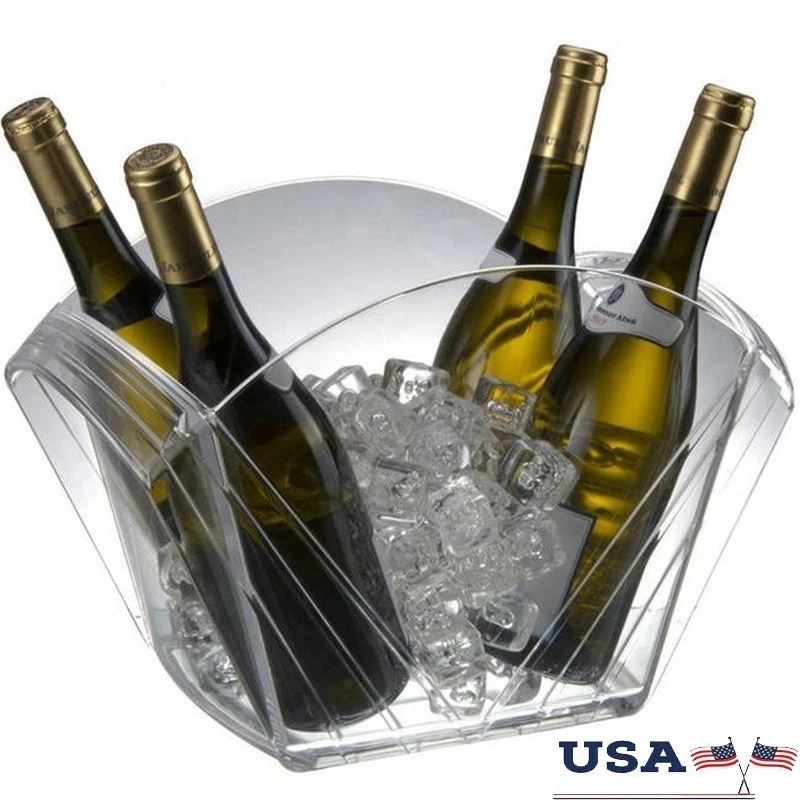 Lux Party Tub Wine Ice Holder Portable Beverage Chiller Easy Carry Drinks Holder