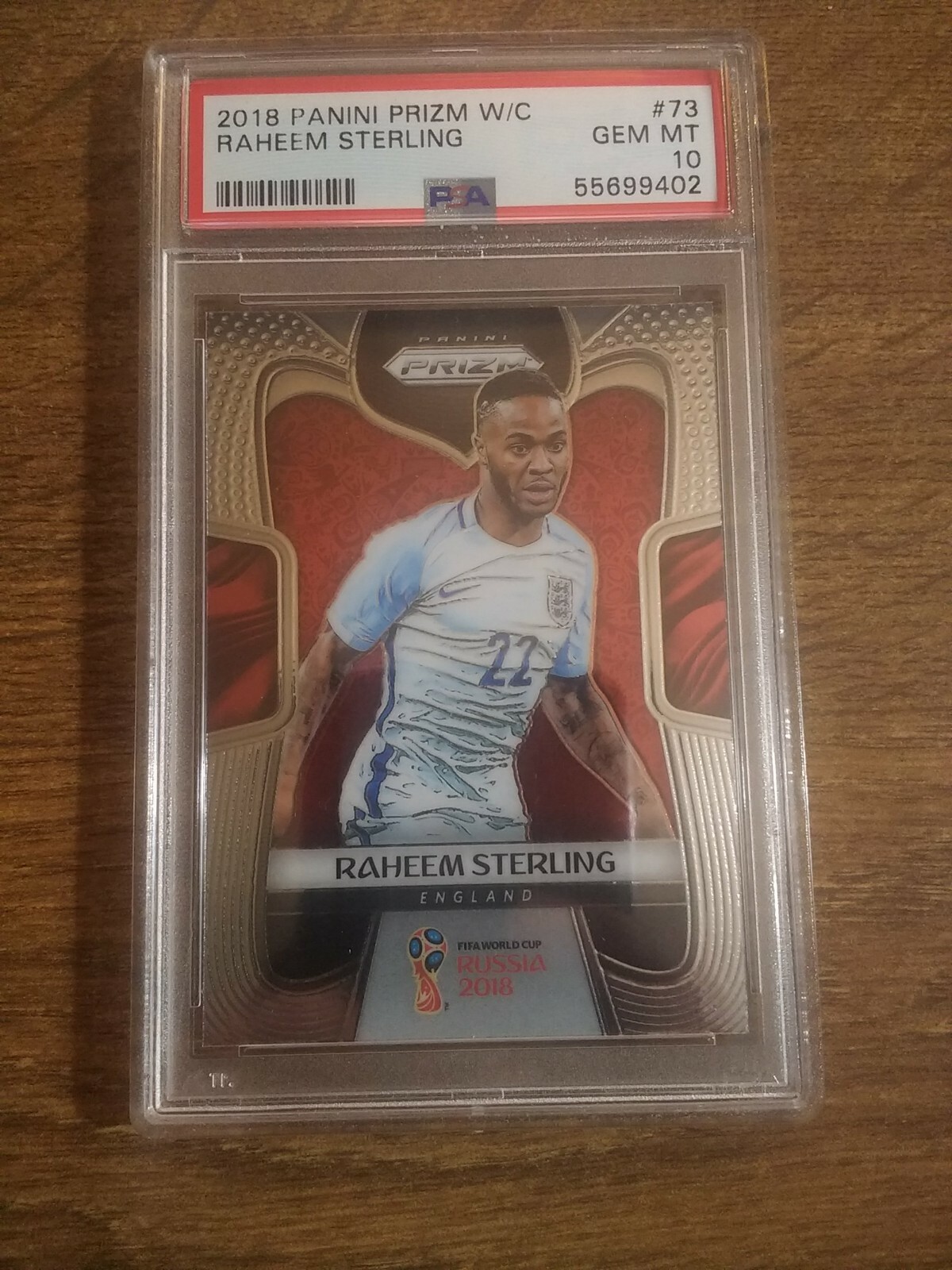 2018 Panini Prizm World Cup Raheem Sterling Gem Mint PSA 10