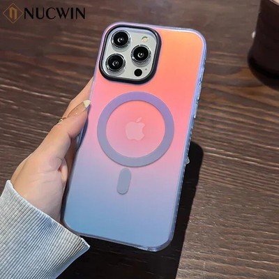 Laser Gradient for Magsafe Case for iPhone 16 15 14 13 12 Pro Max 11 Magnetic Wi