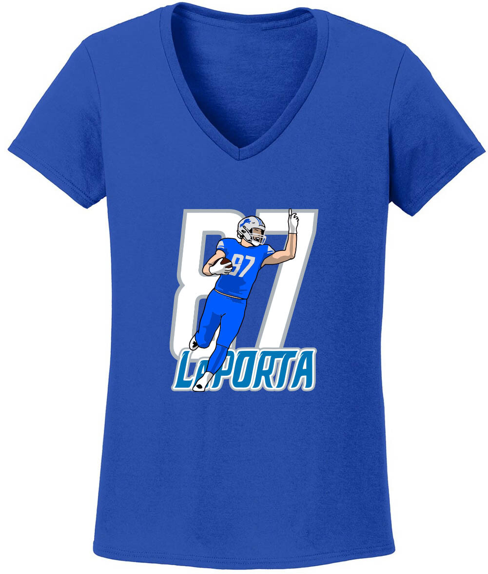 Ladies Sam Laporta 87 jersey Woman's V-Neck