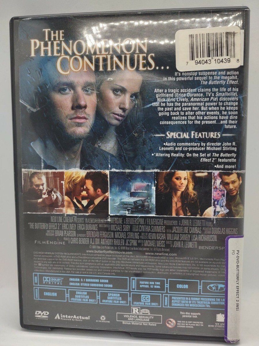 The Butterfly Effect 2 (DVD, 2006) Sci-Fi, Thriller, Eric Lively