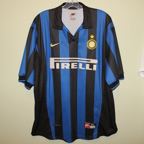 INTER MILAN 1998-99 home shirt Nike XL maglia soccer jersey maillot Pirelli  | eBay