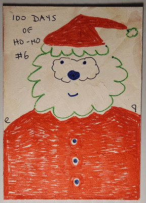 e9Art ACEO santa clause christmas outsider art brut naive