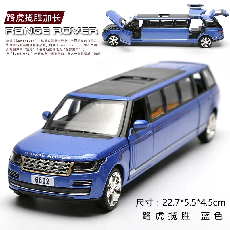 1:32 Range Rover Alloy Limousine Metal Diecast Car Model Pull Back Toy Vehicles - Image 4 of 4