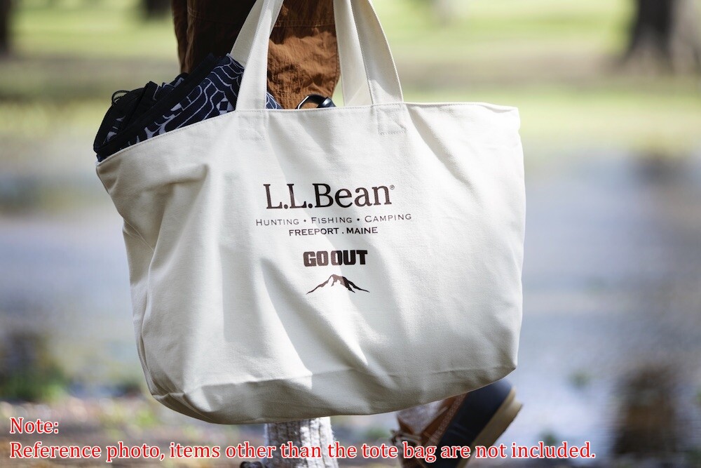 L.L.BEAN Classic large canvas tote with zipper Mt.RAINIER×GO OUT