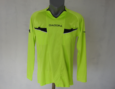 DIADORA テニスシャツ　Lサイズ　新品未使用 Diadora Referee Activewear Jersey Green Neon T-Shirt Size M Long