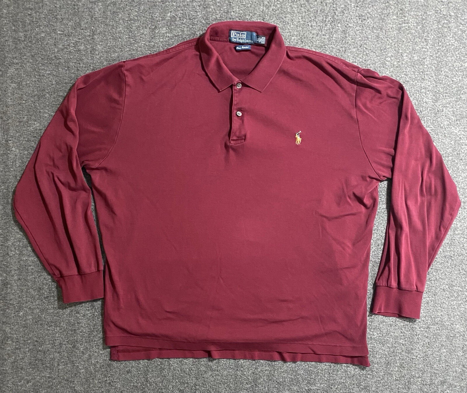 Polo Ralph Lauren Camicia Uomo Rosso Little Pony Manica Lunga Preppy* Taglia XL