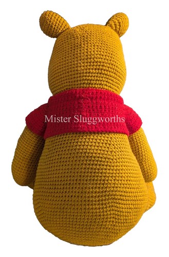 Vintage Huge 23" Winnie the Pooh Hand Made Crochet Stuffed Knitted Bear Rare - Picture 9 of 12