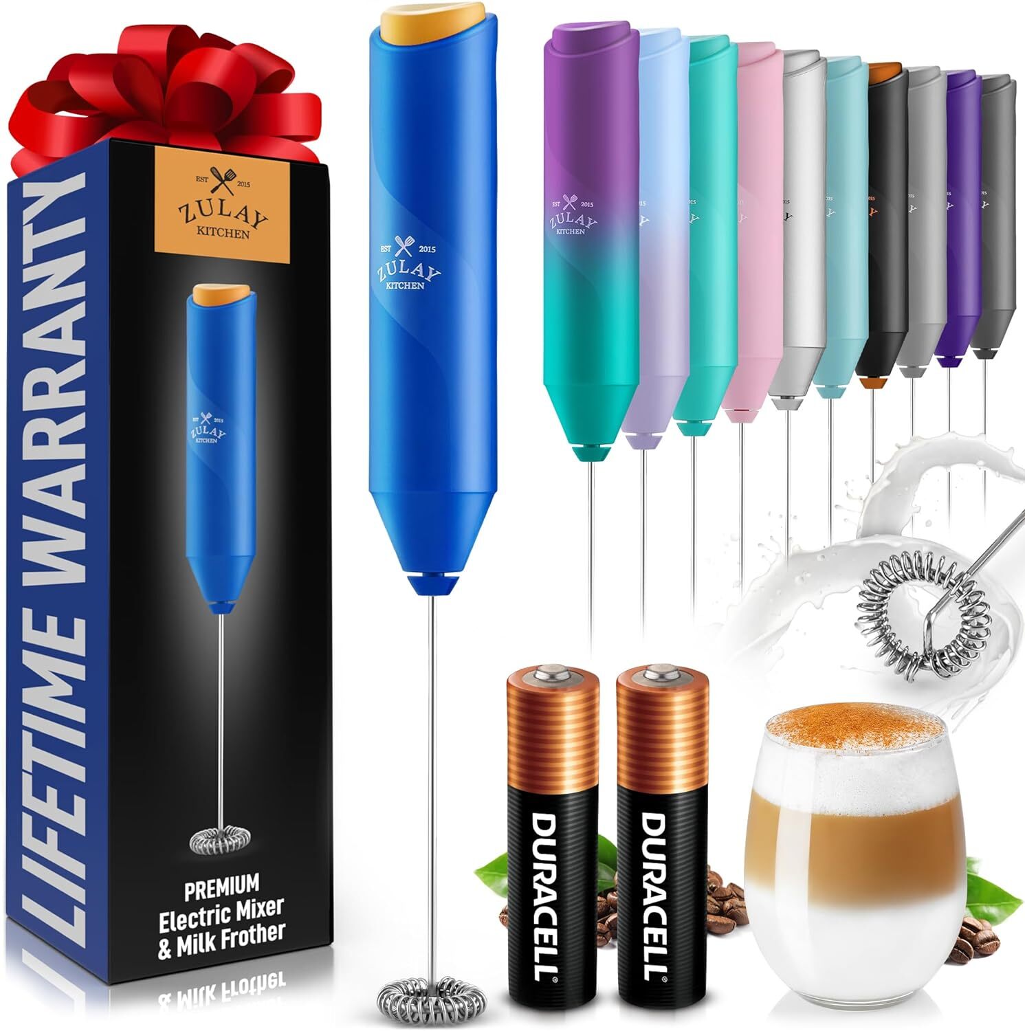 Zulay Kitchen Duracell Powered Sapphire Goldenrod with 2 Batteries