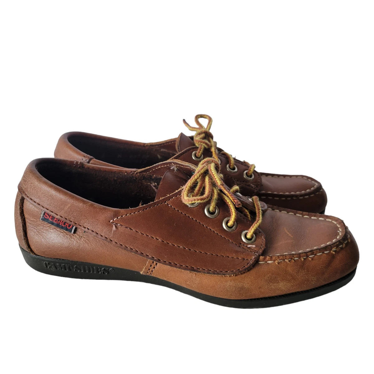 Vintage Sebago Campsides Leather Brown Loafers Casual Shoes