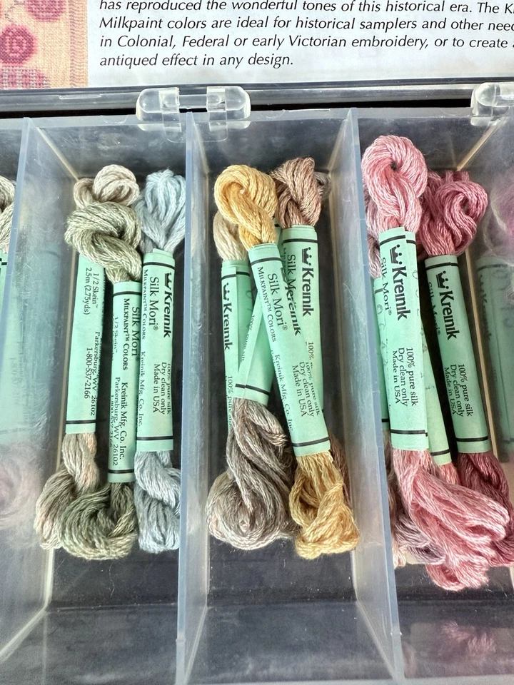 Kreinik Silk Mori Colonial Milkpaint Collection 18+ Skeins Of 100% Silk Floss - Image 4 of 4