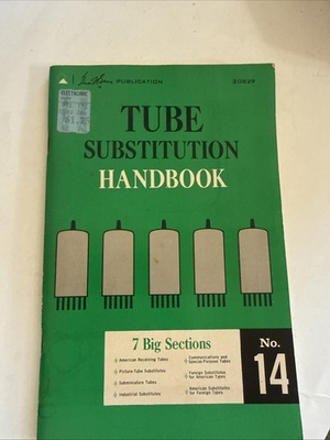 #ad Vintage 1971 Howard W. Sams Tube Substitution Handbook No.14 20829 $12.00