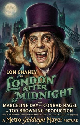 London After Midnight Lon Chaney Vintage Movie Poster Print Matte Glossy
