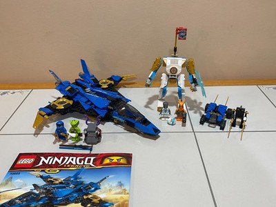 LEGO NINJAGO Lot Jay's Storm Fighter Build 70668 w/ 2 Minifigs + Zane Mech 71761