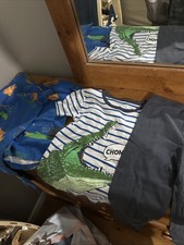 2 Carters Branded Pajamas Sets For Kids, One Long And One Short Sleeve, Size 8