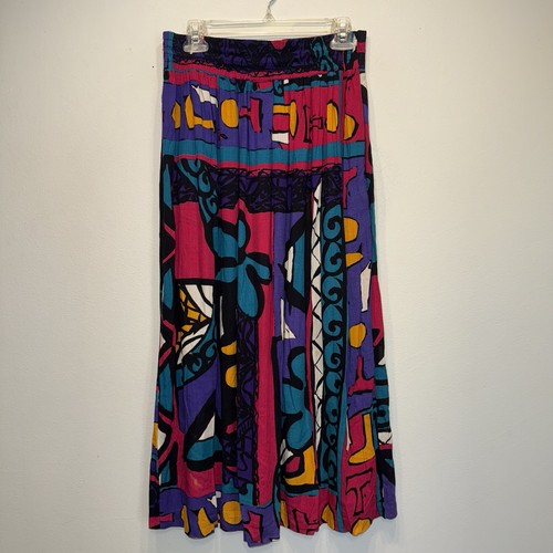 Set top gonna vintage anni 80 saggio Sharon Anthony stampa astratta arte artistica donna - Foto 6 di 12