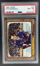 Topps 1966 Hockey Don Marshall PSA 8 NM - MT #24