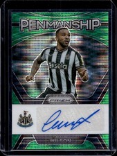 Callum Wilson Auto 2023 Panini Prizm Green Pulsar Newcastle United Autograph