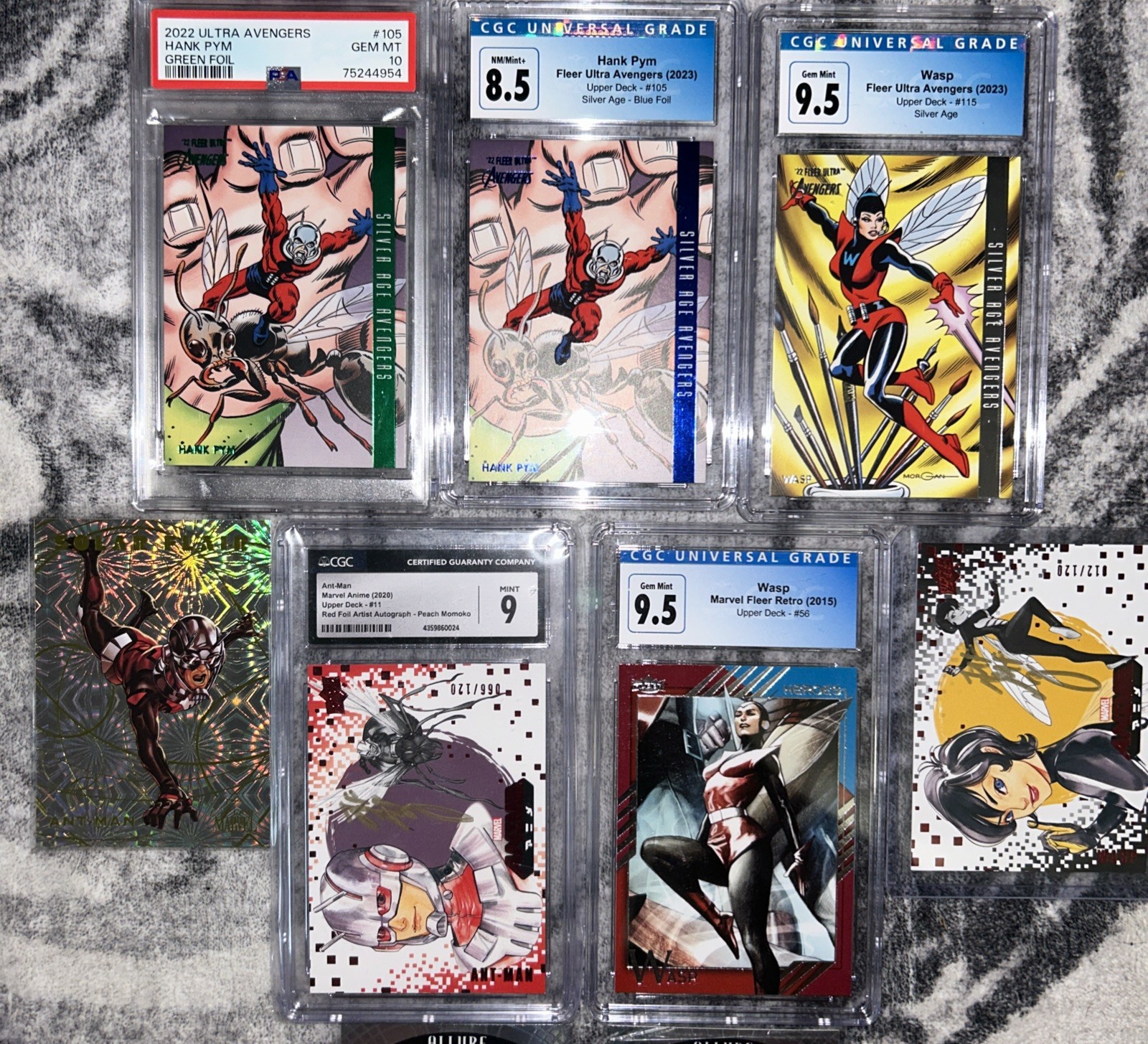 Marvel cards ANTMAN & WASP Anime Momoko Autos Avengers PSA 10 CGC graded slabs view 2
