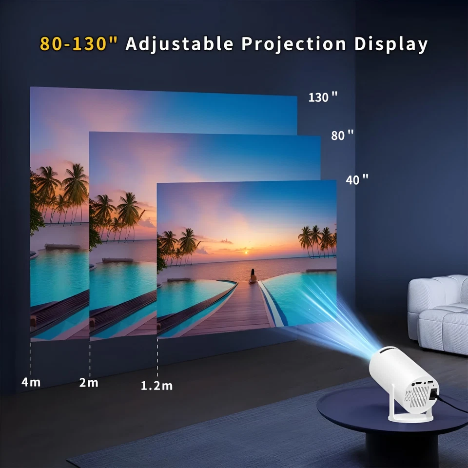 HY300 PRO Magcubic 4K Projector Smart HD Wifi Bluetooth HDMI Android Office Home - Image 3 of 4