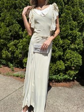 1920s Antique Bias Cut Gown