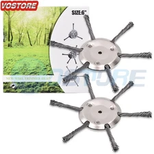 2PC Lawn Mower Steel Wire Grasss String Trimmer Head Brush Cutter Weed Eater