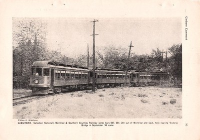 Canadian Nat Montreal & Southern Counties Railway at Victoria Bridge Mag Excerpt