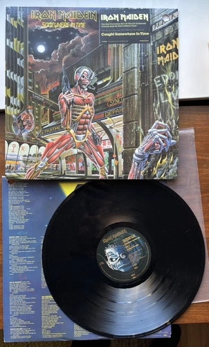 Iron Maiden Somewhere in Time 1986 US Press Vinyl LP Capitol PROMO Copy EX