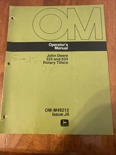 John Deere 324 and 624 Rotary Tillers Operator's Manual OMM49212