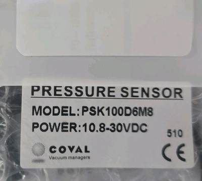 Coval Pressure Switch Psk100D6M8 Brand New Still In Factory Package With Papers