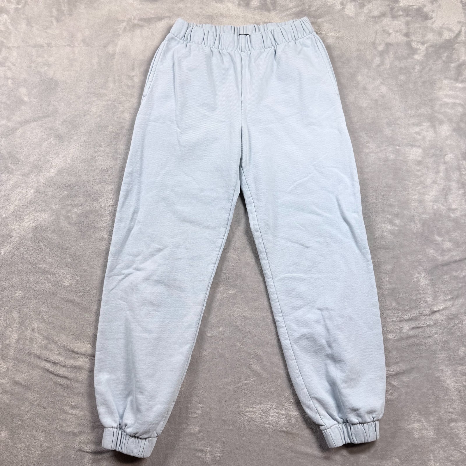 Brandy Melville Sweatpants Light Blue Womens One Size Jogger Elastic Waist Cuffs