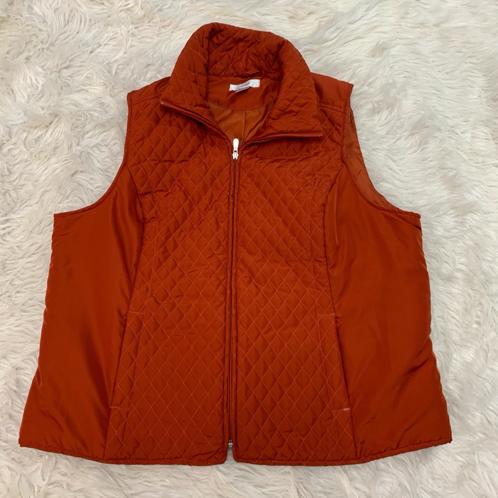 CJ Banks rust orange vest 2x