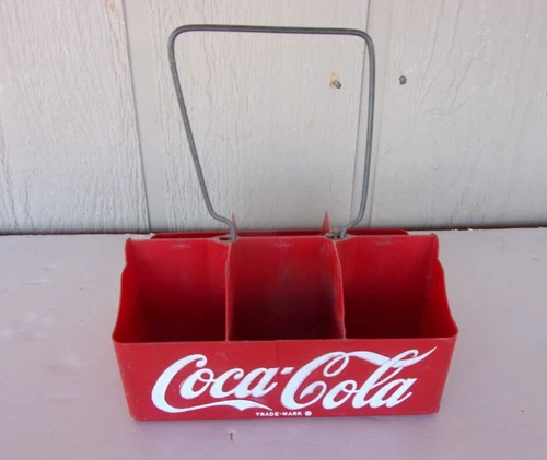 Vintage Red Plastic Coke Coca Cola Bottle Carrier Caddy 6 Pack