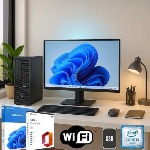 PC-Set | HP ProDesk + 27" Monitor | Intel | 16GB RAM | 256GB SSD + 500GB HDD