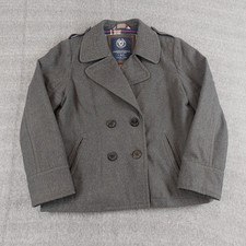 American Eagle Double Breasted Pea Coat Wool Blend Women’s XL Charcoal Gray